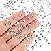 1440 Pack Crystal Flat Back Rhinestone Round Diamante Gems, Non-Self-Adhesive (Clear, 5 MM)