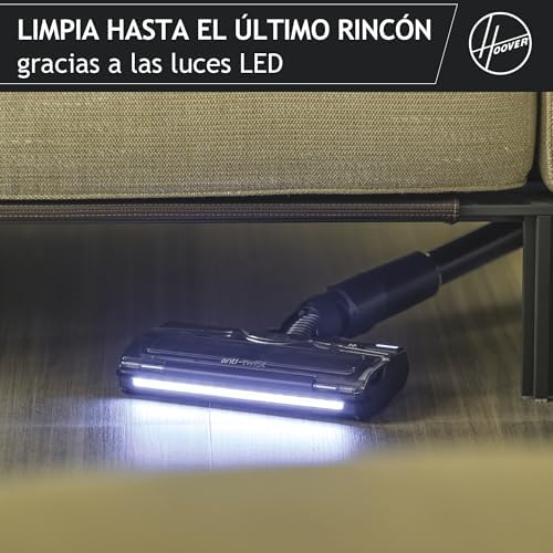 Aspiradora Escoba sin Cable Ligera HF2, con 500 PowerTime, Que compacta el Polvo para Extender la Potencia de succión, Boquilla multisuperficie con Cepillo antienredos con Luces LED, HF2Z10H