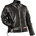 Ladies' Rock Design Genuine Buffalo Leather Motorcycle Jacket