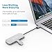 USB Hub, HooToo Ultra Slim 4-Port USB 3.0 Data Hub (5Gbps Transfer Speed, Anodized Alloy, Compact, Lightweight, for Mac and Windows OS) (Silver)