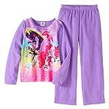 AME inc. Girls My Little Pony Movie Fleece Pajamas (Medium 7/8, Purple)