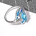 CiNily Silver Blue Fire Opal Aquamarine for Women Jewelry Gemstone Ring Size 5-12 (8)