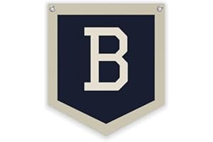 Lacama Toddler Boys Room Decor Name Pennant Flag,Vintage Baby Boy Nursery Wall Art,Name Sign for Toddler Bedroom Playroom Kidsroom,Baby Boy Gifts,Letter B 12x14 in