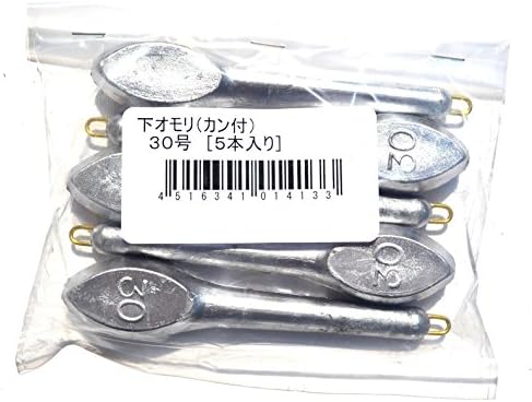 景山 下オモリ 並行輸入品 カン付 30号 5本入り