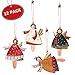 AYOGU Lot of 12 PCS Tin Dancing Angels Christmas Tree Ornaments,Xmas Tree Decorative Hanging Ornaments for Holiday Party,Home Decorations