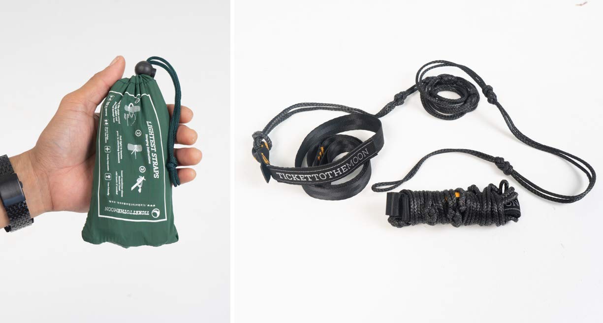 Ticket to the Moon Attachment Kits Lightest Straps, 1 Set of two UHMPE ropes with straps (2 x 250cm), One size