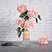 Meiliy 40pcs Artificial Flowers Blush Pink Roses Real Looking Foam Roses Bulk w/Stem for DIY Wedding Bouquets Boutonnieres Corsages Centerpieces Wreath Supplies Cake Flower Decorations
