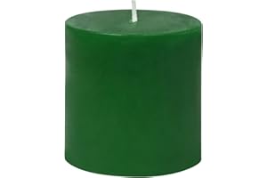 Zest Candle Pillar Candle, 3 by 3-Inch, Hunter Green