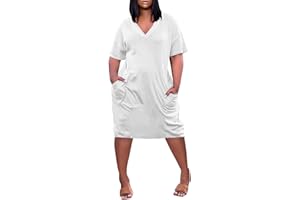 JMMSlmax Spring Dresses for Women Casual Womens Summer Oversized Plus Size T-Shirt Dress for Beach Vacation Party Club Night