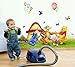 Wall Decal Sticker Winnie The Pooh Piglet Tiger and Friends Kids Bedroom Nursery Daycare and Kindergarten Mural Home Decor DIY Self Adhesive Removable