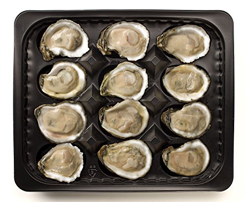 East Coast Oysters - Frozen on the Half Shell (12 Count) by Handy Seafood