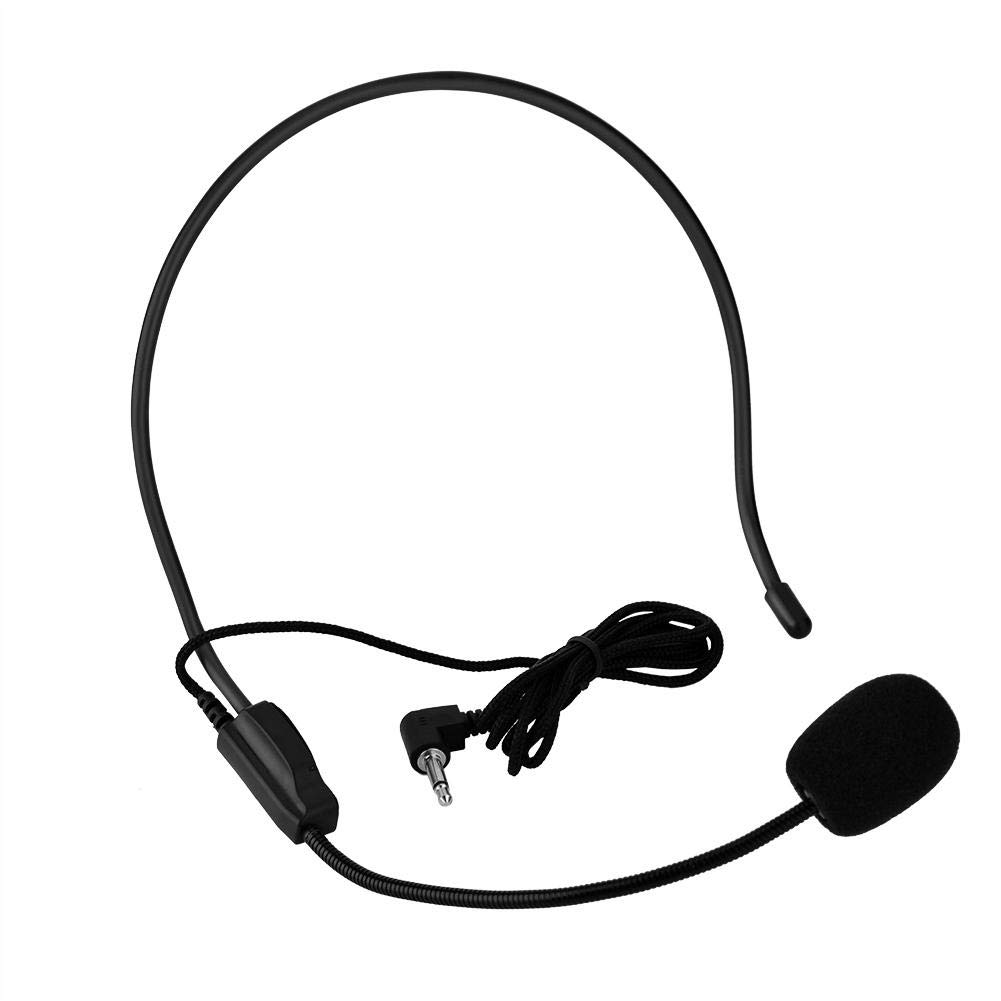Condenser Headband Microphone Professional Wireless Headset Voice Amplifier Speaker Megaphone Radio for Tour Guide, Teacher, Speaker with 3.5 mm Jack Connector