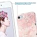 ULAK iPod Touch 7 Case, iPod 6 Marble Case, Clear Case Slim fit Anti-Scratch Flexible Soft TPU Bumper Hybrid Shockproof Protective Case for Apple iPod Touch 5 / 6th / 7th Generation-Marble Pink