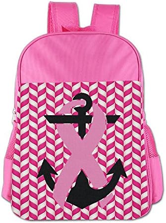 Mokjeiij Anchored In Hope Pink Ribbon Unisex Girls Boys School Backpack Children's