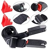 Keadic 3Pcs ISOFIX Car Seat Latch Strap and ISOFIX Latch Belt Connector Guide Groove Kit General for Child Safety Seats