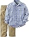 Carter's Boys 2 Piece Playwear Sets, Blue Plaid, 3T