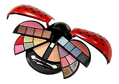 Cameo Ladybug Cute Make Up Kit With Eyeshadow, Blush, Presspowder & Lipgolss, Red, 22 Piece