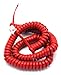 Telephone Cord Handset Curly - Phone Color Crimson Red 15ft - Works on virtually all Trimline Phones and Princess Telephones - Landline Telephone Accessory iSoHo Phones