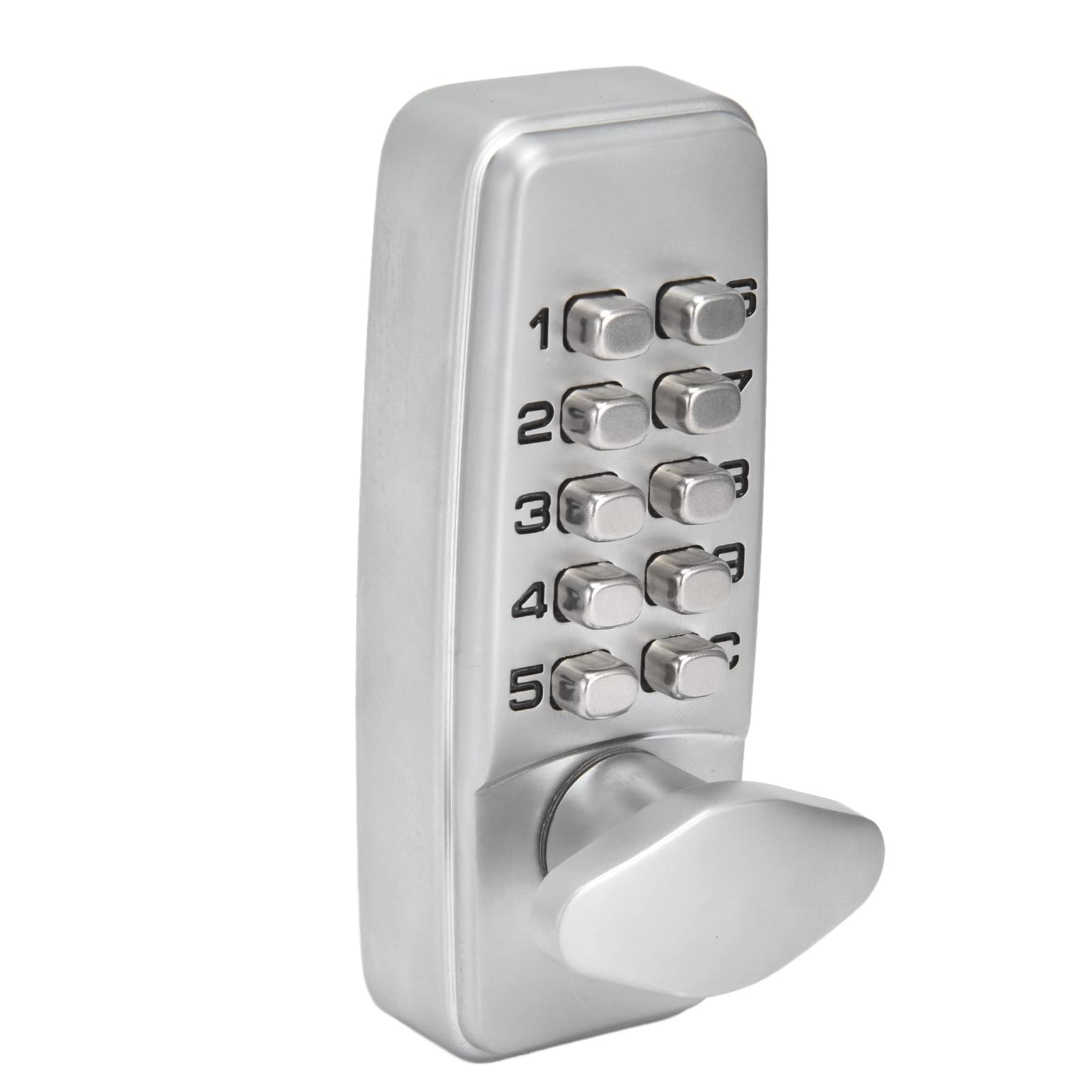 Mechanical Password Lock, 2-4 Digits Keypad Code Door Lock with Handle, Keyless Entry Password Deadbolt Keypad, No Power Supply, for Gates, Parking Lots, Offices