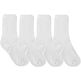 juDanzy 4 Pack of Crew Height Boys or Girls Socks for School Uniform, Sports and Casual Wear