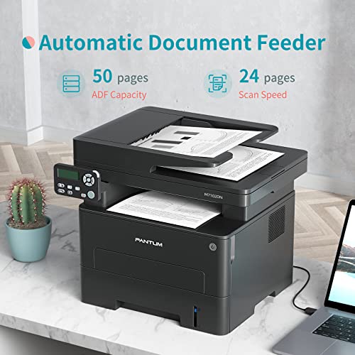 All in One Laser Printer Scanner Copier, Multifunction Black and White