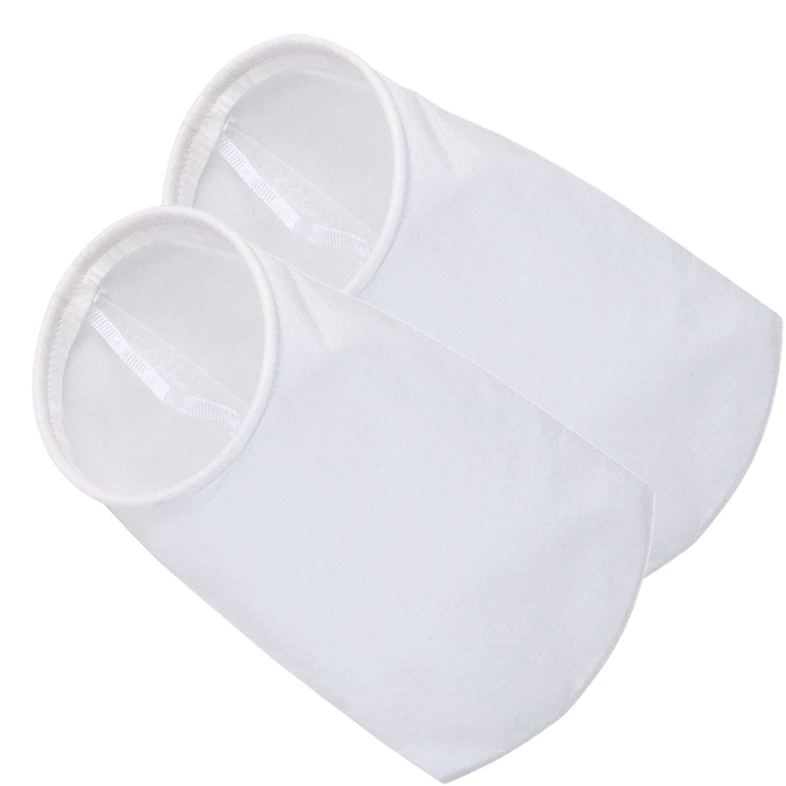 Honritone 7 Inch Ring 25 Micron Filter Sock - by 17 Inch Long - 2 Pack - Reusable Felt Filter Bags for Industrial, Aquarium Sump, Pond, Reef Tank, Chemicals (25 Micron - 7 Inch Steel Ring)
