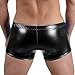 YiZYiF Men's Underwear Boxer Briefs Wetlook Shorts Underpants Black Small