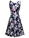 Herou Women Summer Beach Casual Flared Floral Tank Dress (X-Large, Flower-20)