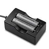 TANSOREN 18650 3000mAh 3.7V Rechargeable Lithium Batteries and Fast Li-ion Charger