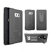 Galaxy Note 7 Case, Microseven® Super Slim Hard Shell Shield Layer Holster Case with Kickstand / Locking Belt Swivel Clip For Samsung Galaxy Note 7 (Wave Holster)