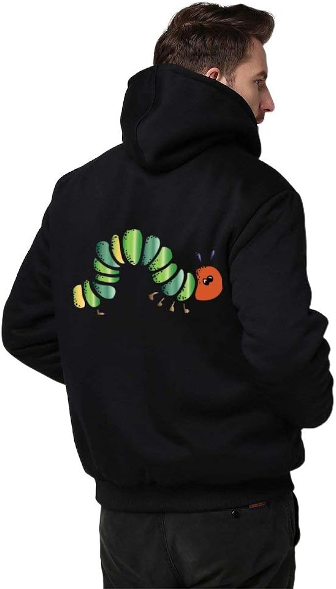 Amazon Co Jp はらぺこあおむし 昆虫のイラスト パーカー 内側カシミヤ 暖かい メンズ プルオーバー かっこいい トレーナー アウトドアー 通学 スポーツ 春秋冬 フード付 個性 デザイン 上品 服 ファッション小物