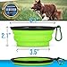 Starling's Collapsible Dog Travel Bowl - Water & Food Bowl Set By Silicone BPA Free & FDA Approved- W/D-Ring. Foldable, Portable - Ideal for Traveling, Hiking, Camping.
