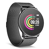 Smart Watch, UMIDIGI Uwatch Bluetooth Smartwatch for Women Men Compatible Android iOS, Fitness Tracker with Heart Rate Monitor & 7-30 Days Battery Life (2 Bands)