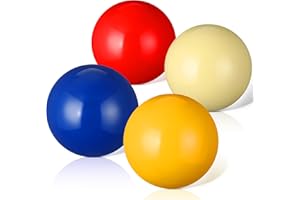 4 Pcs 40mm Pallino for Bocce Ball Game Coloful Bocce Pallinos Pallino Ball Replacement for Bocce Ball Game Petanque Game, Whi