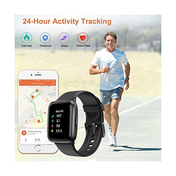 YAMAY Smart Watch,Fitness Trackers With Heart Rate Monitor/Pulse Oximeter/Blood Oxygen Monitor/Blood Pressure Monitor…