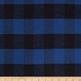 Robert Kaufman Kaufman Mammoth Flannel Plaid Blue Fabric By The Yard