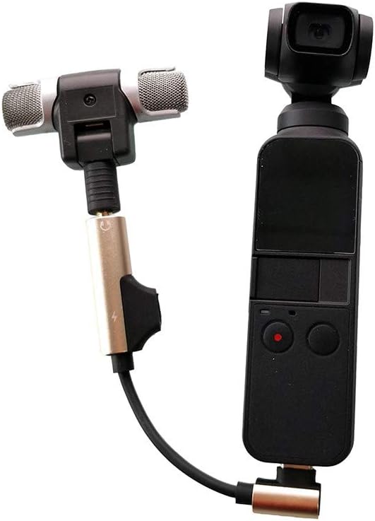 For DJI OSMO POCKET Diadia Type C to 3.5mm Audio Adapter External Wireless Microphone For DJI Osmo Pocket (Gold)