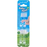 Brush-Baby - Replacement Heads for BabySonic Electric Toothbrush, 18-36 Months - Soft, Gentle Brush Heads for Baby Teeth &amp; Gums - Toddler Toothbrush Head, BPA-Free, Toddler Oral Care - 4 Pack