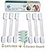 Baby Safety Locks + Silicone Corners Guard Kit- Child Proof Adjustable & Reusable Latches for Cabinets , Drawers , Toilet Seat , Doors , Fridge , Dishwasher , Oven (10 pack)