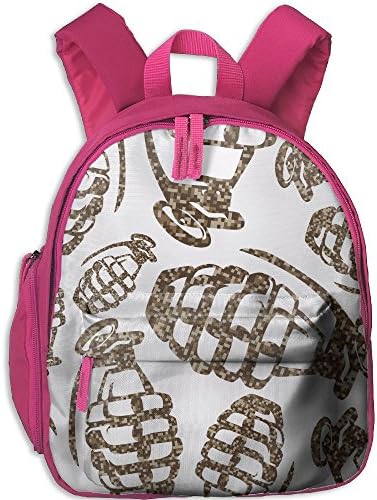 Digital Camouflage Grenade Funny 3D Print Kids Fashion Bag Childrens School Backpacks
