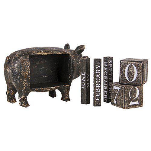 Piggy Wood & Resin Decorative Calendar - Image 4