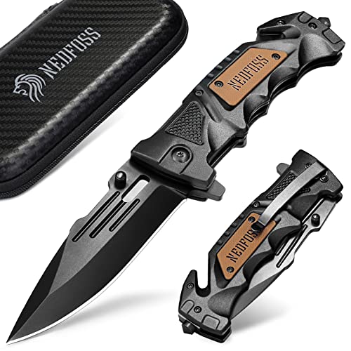 NedFoss Pocket Folding Knife DA75, 3 in 1 Pocket Knife Gifts for