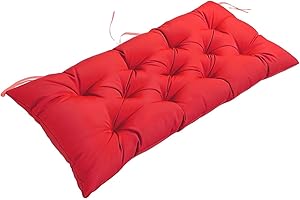 Outdoor Bench Cushions for Patio Furniture 2-3 Seater Waterproof Lounge Seat Cushion with Ties Porch Swing Replacement Cushio