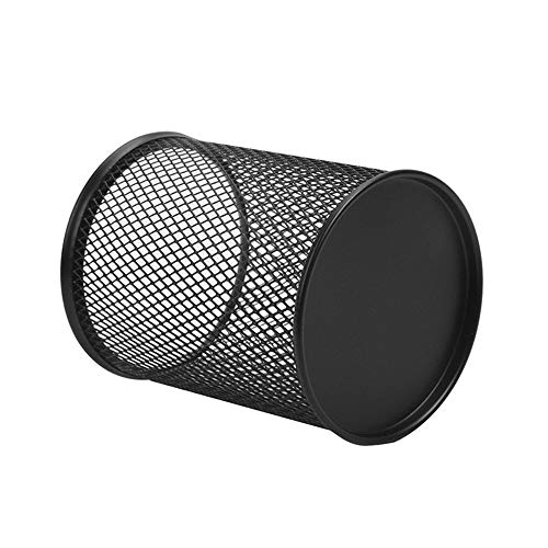 Yliquor Steel Metal Mesh Cylinder Pen Pencil Eraser Stationery Holder Container Pen Cas Multi-Function for Desk Office - Thumbnail 2