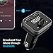 Nulaxy V4.2+EDR Bluetooth FM Transmitter for Car, Wireless FM Radio Adapter Connect 2 Devices Simultaneously Support 5V/2.5A USB Charge, Hands-Free Talking, USB Drive and Aux Output - KM32