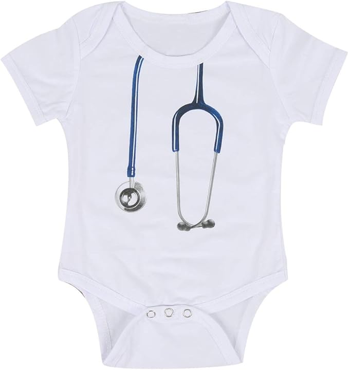 Puseky Baby Jungen Madchen Arzt Kleidung Baby Kurzarm Strampler Bodysuit Amazon De Bekleidung