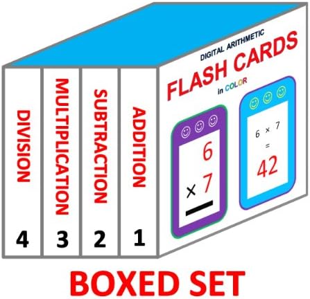 Digital Arithmetic Flash Cards (Boxed Set: 4 Books in 1): Addition, Subtraction, Multiplication, and Division