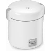 Rice Cooker Small 1-1.5 Cups Uncooked(3 Cups Cooked), Mini Rice Cooker with Removable Nonstick Pot, One Touch&amp;Keep Warm Function, Portable Travel Rice Cooker for Soup Grain Oatmeal Veggie, White