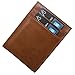 VODUX Men's Lambskin Leather Spring Money Clip Compact Bifold Front Pocket Wallet Brown