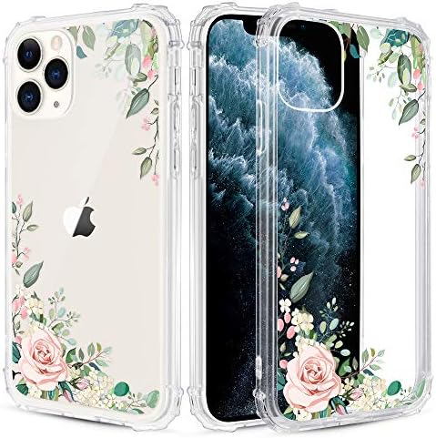 Caka クリアケース Iphone 価格交渉ok送料無料 11 Pro 用 フラワー 花柄 デザイン ガールズ キュート 保護ケース ガーリー レディース Tpu 透明 5 8用 耐衝撃 ソフト スリム